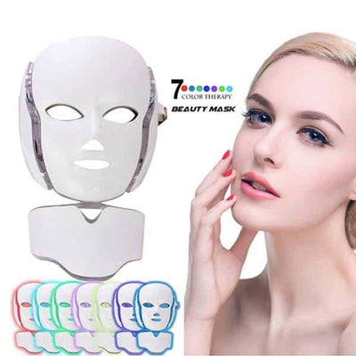 7-Color Photon LED Face & Neck Mask (Model FAL-07C)