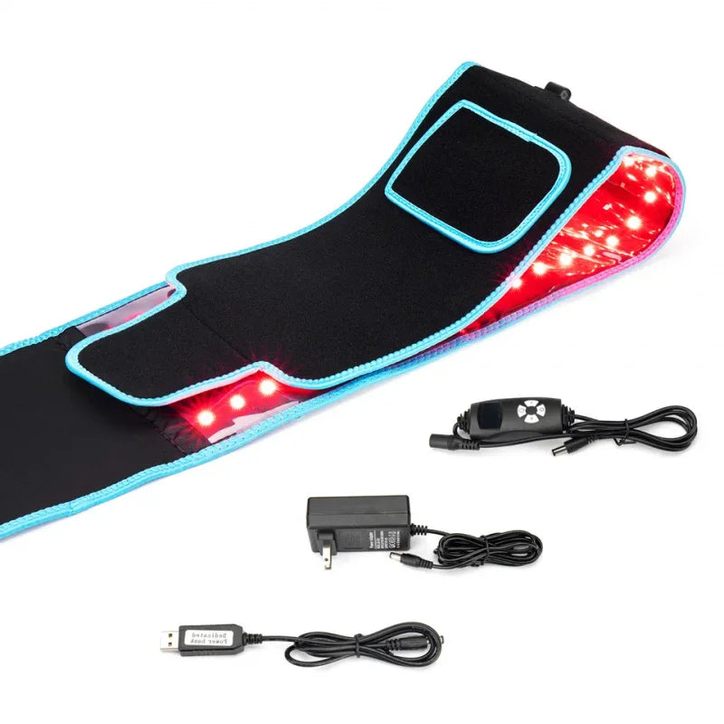Wireless Red Light Waist Belt — 126 Beads, 640nm with Heat