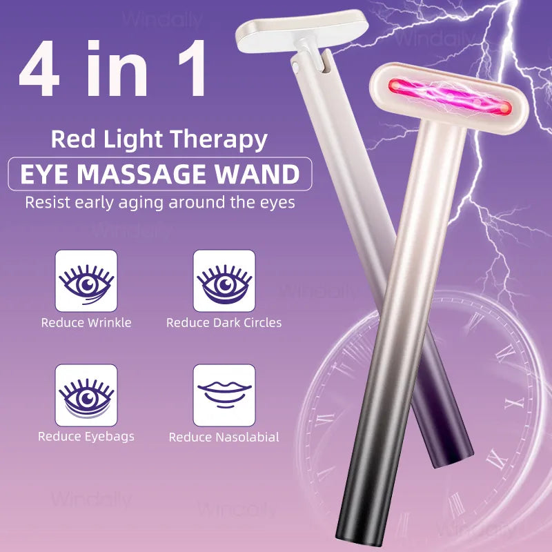 4-in-1 Facial Wand — Red Light, EMS Microcurrent, Vibration & Warmth