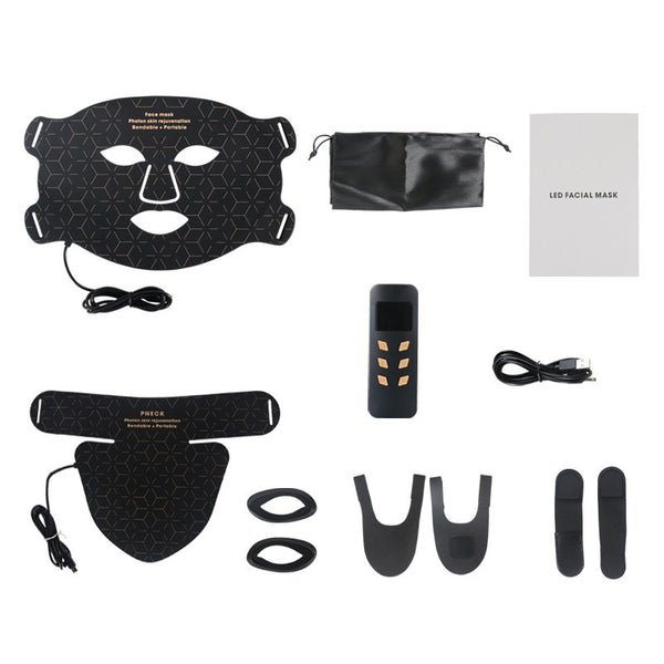Silicone LED Face & Neck Mask — Red and Blue Light