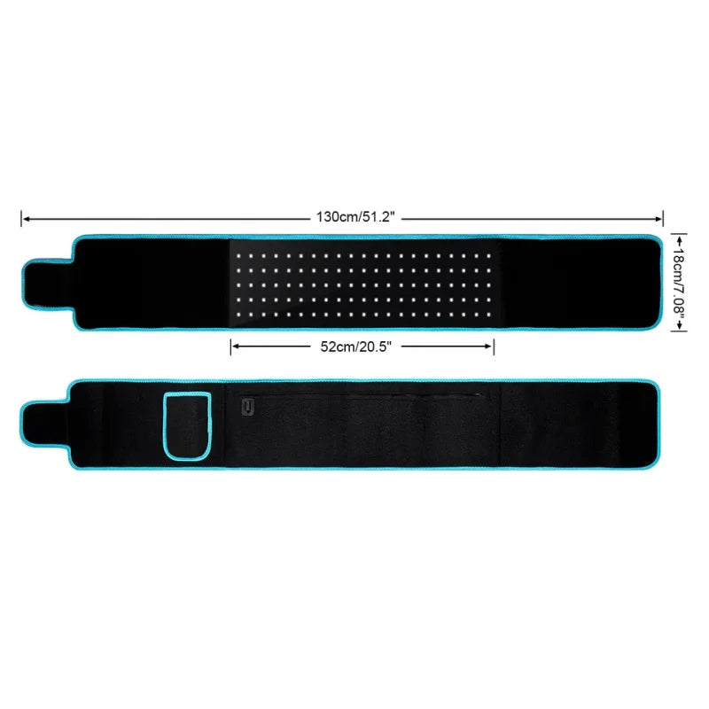 Wireless Red Light Waist Belt — 126 Beads, 640nm with Heat