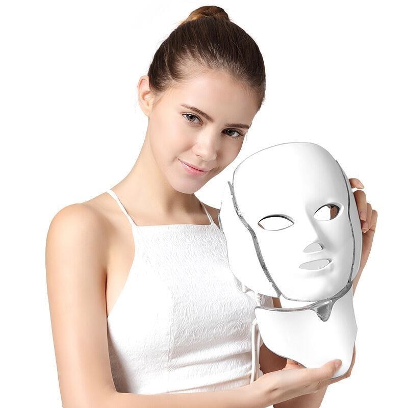 7-Color Photon LED Face & Neck Mask (Model FAL-07C)