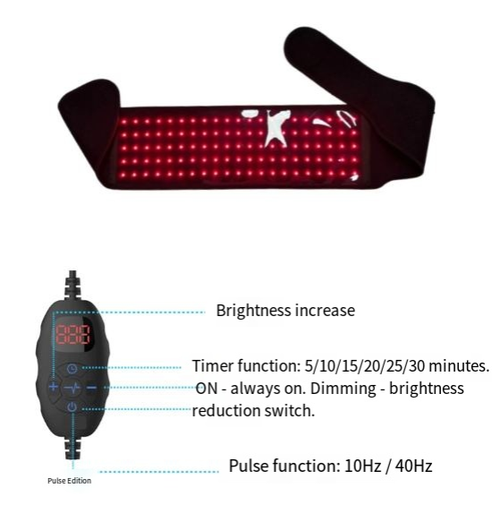 Infrared Heating Waist Belt — 686 LED Beads, 5-Gear Control