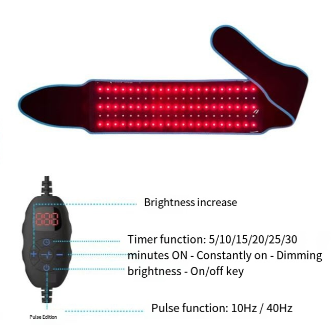 Infrared Heating Waist Belt — 686 LED Beads, 5-Gear Control