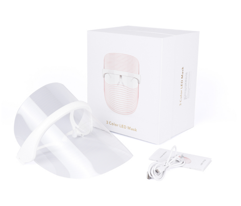LED Light Therapy Mask | 3-Color Red Blue & Yellow Light