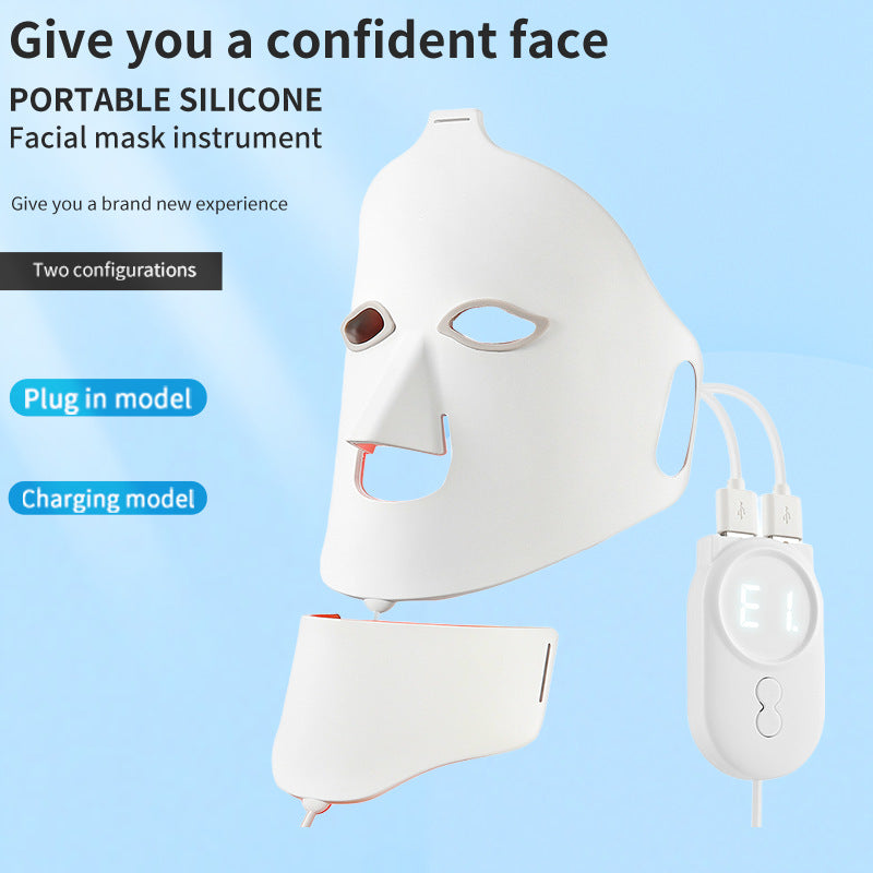 Silicone LED Photon Face Mask — Red & Blue Light Rejuvenation