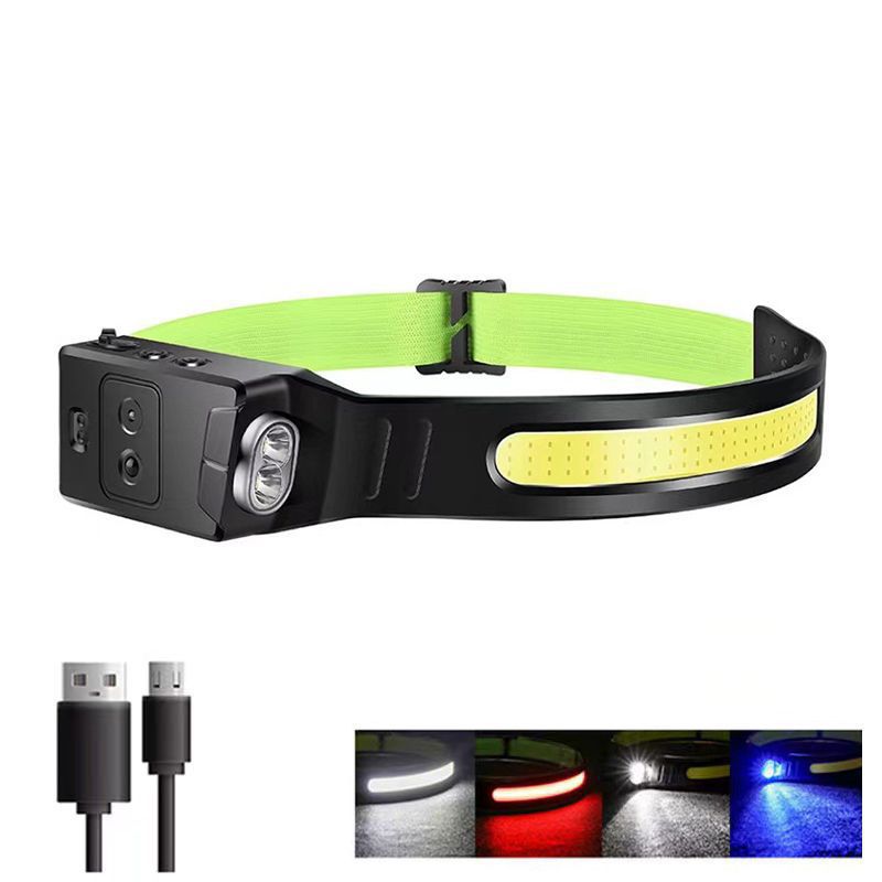 Rechargeable LED Headlamp | USB-C Sensor with Red Warning Light