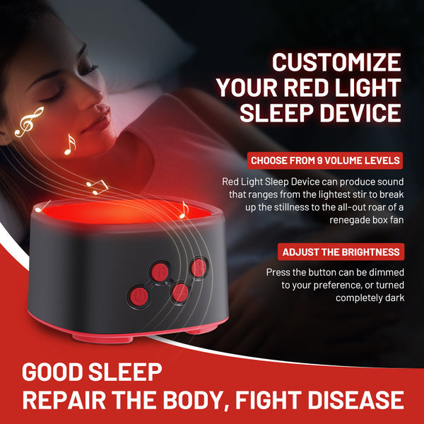 630nm Red Light Sleep Device — Pure Red Light & White Noise