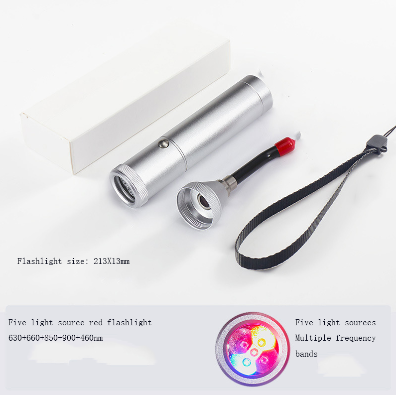 Red Light Therapy Flashlight | 5 Sources with Nasal & Ear
