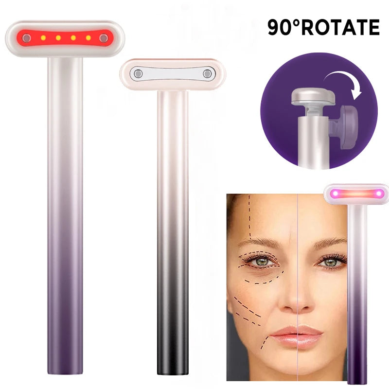 4-in-1 Facial Wand — Red Light, EMS Microcurrent, Vibration & Warmth