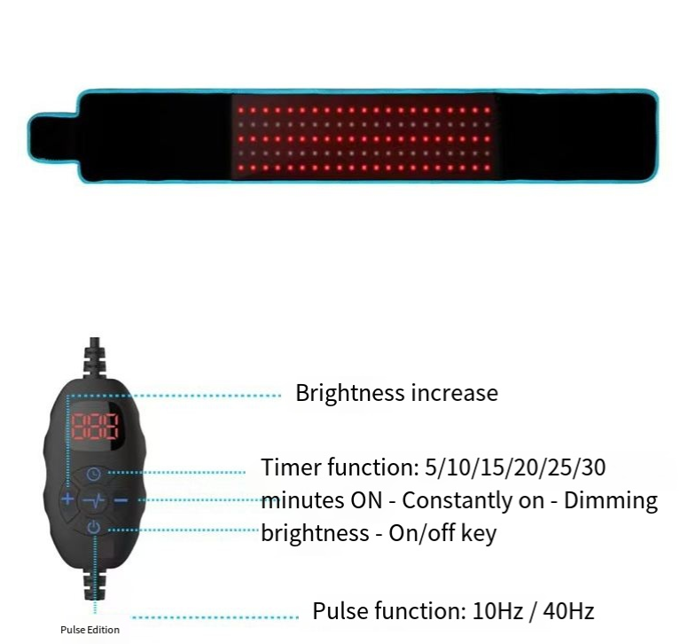 Infrared Heating Waist Belt — 686 LED Beads, 5-Gear Control