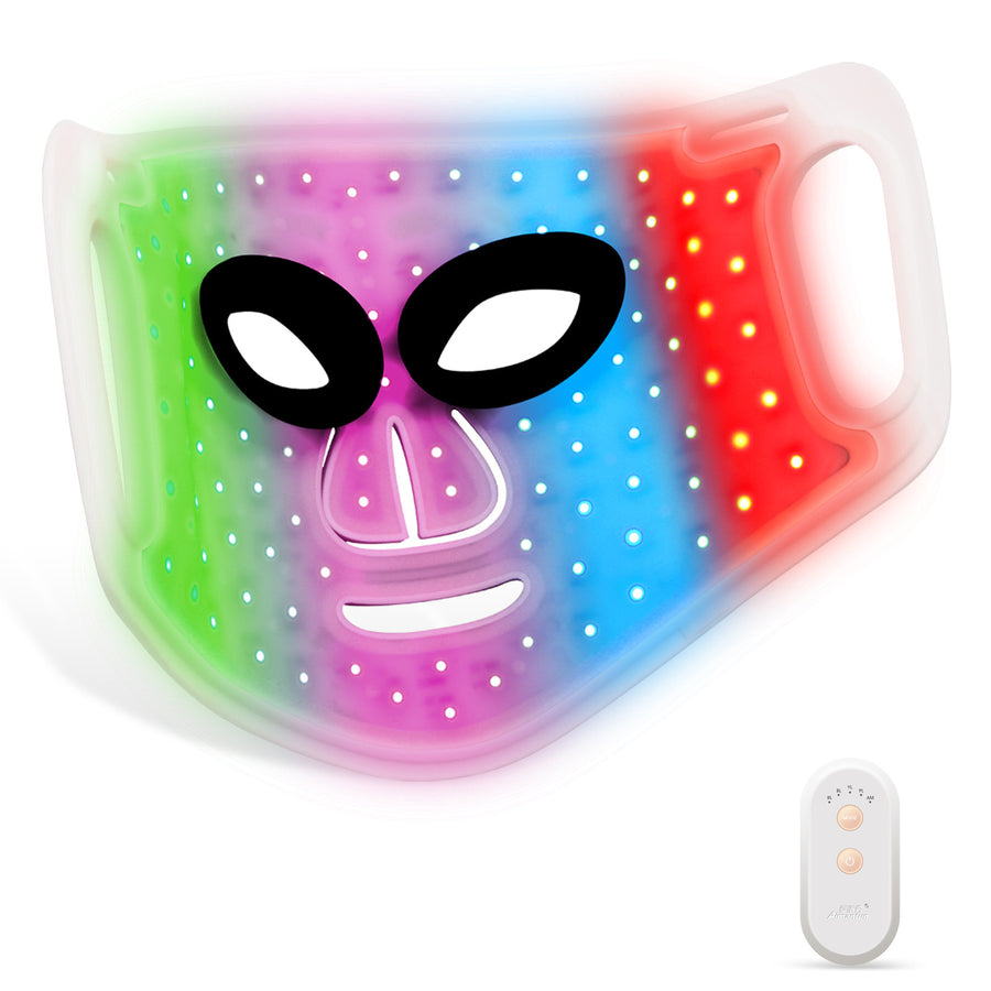 LED Phototherapy Face Mask — 98 Beads, Red/Blue/Green/Purple