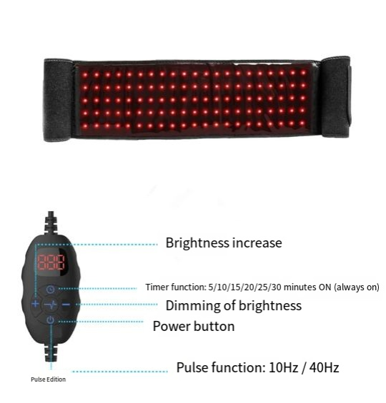 Infrared Heating Waist Belt — 686 LED Beads, 5-Gear Control