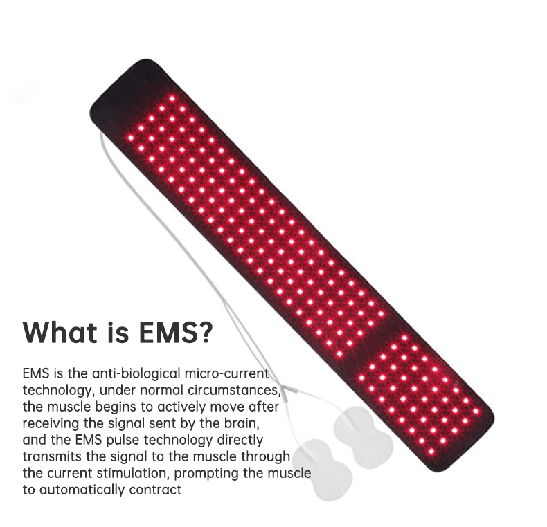 Foot Red Light Therapy Pad — 150 LEDs, 640/660/880nm, Pulse & EMS