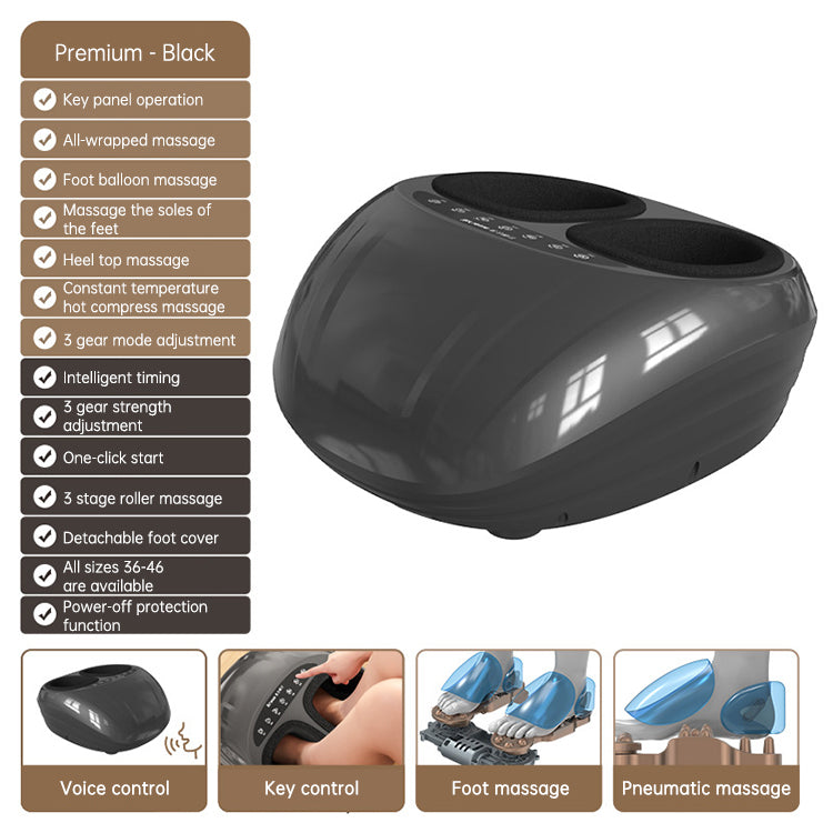 Shiatsu Foot Massager (FM011) — Red Light, Air Compression & Heat