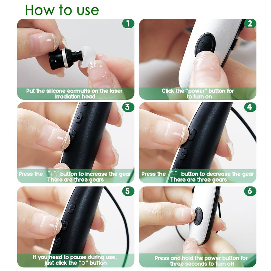 Neck-Worn 650nm Laser Therapy Instrument (SPK-700) — Nasal & Ear