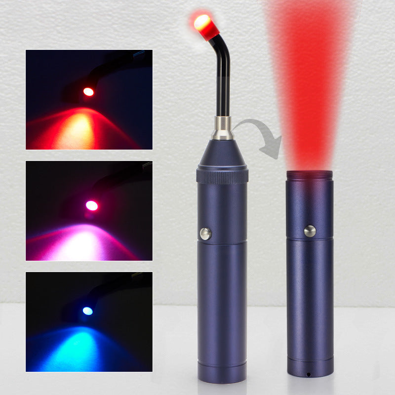Red Light Therapy Flashlight — 5 Light Sources with Nasal & Ear Guides