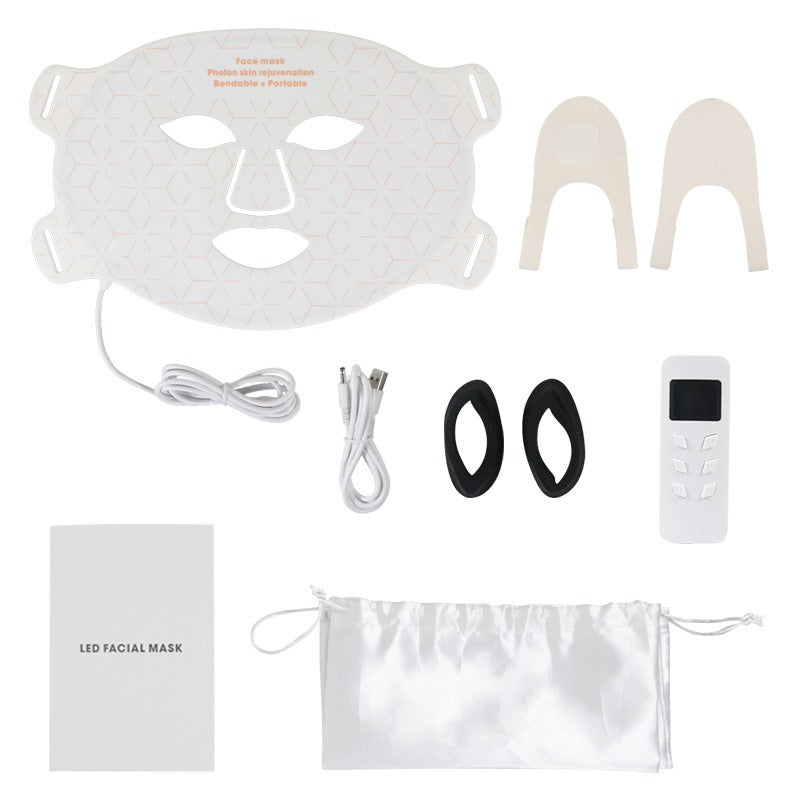 Silicone LED Face & Neck Mask — Red and Blue Light