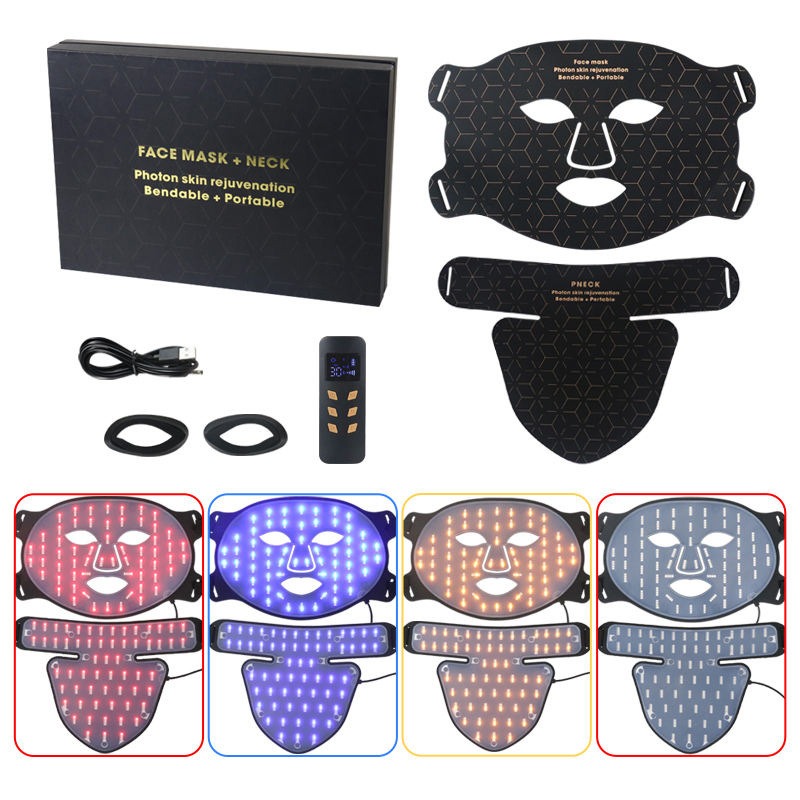 Silicone LED Face & Neck Mask — Red and Blue Light
