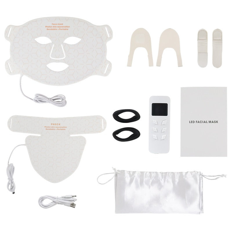 Silicone LED Face & Neck Mask — Red and Blue Light