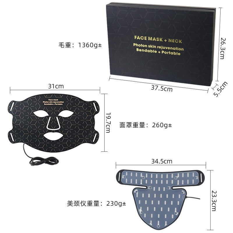 Silicone LED Face & Neck Mask — Red and Blue Light