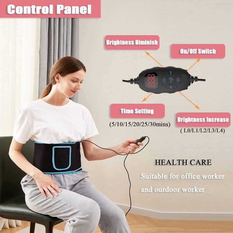 Infrared Heating Waist Belt — 686 LED Beads, 5-Gear Control