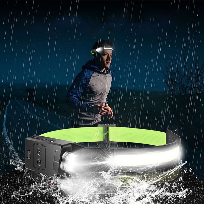 Rechargeable LED Headlamp | USB-C Sensor with Red Warning Light