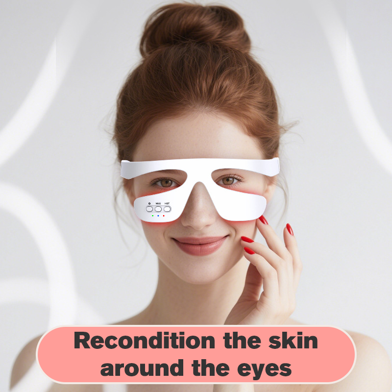 Portable Eye Massager — Wireless Heat & Red Light for Dark Circles