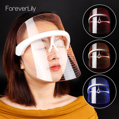 3-Color LED Light Therapy Face Mask — Red, Blue & Yellow Light