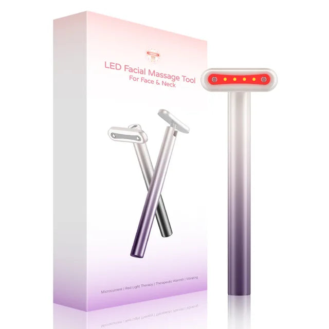 4-in-1 Facial Wand — Red Light, EMS Microcurrent, Vibration & Warmth