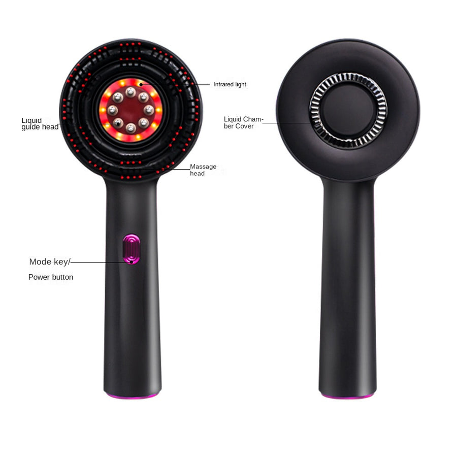 Electric Scalp Massage Comb — Red Light, 3-Speed Vibration