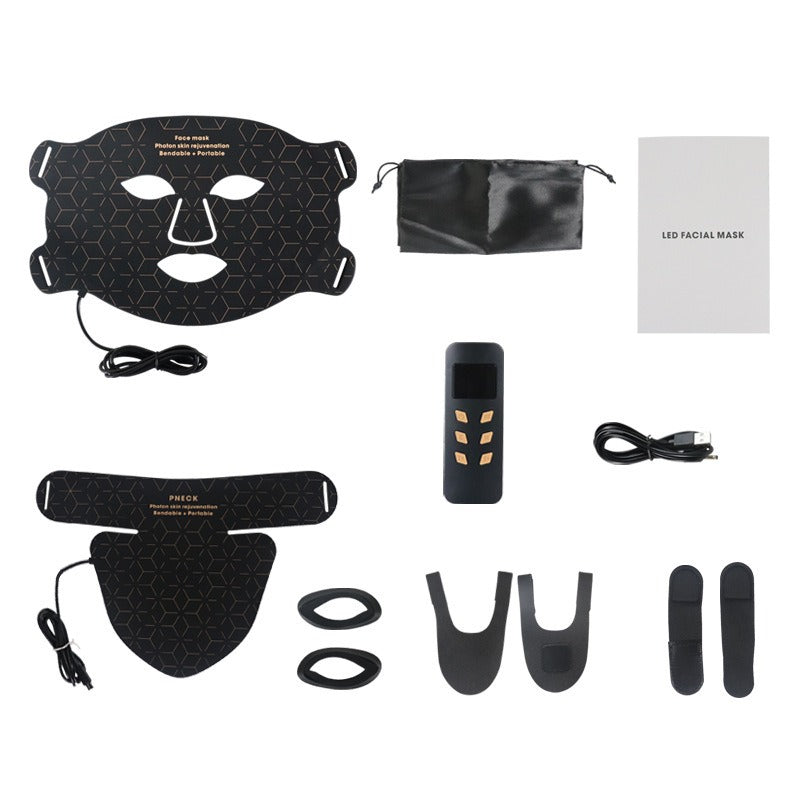 Silicone LED Face & Neck Mask — Red and Blue Light