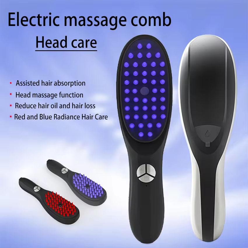 Scalp Care Massage Comb — Red & Blue Light with Nano Mist