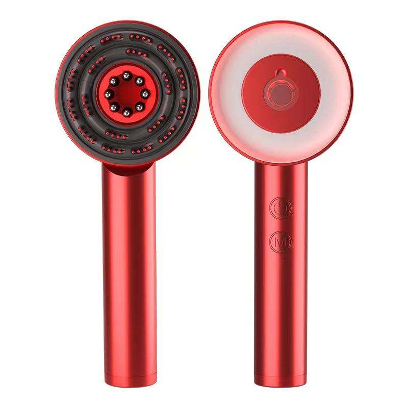 Heated Scalp Massage Brush — Red Light with Serum Applicator