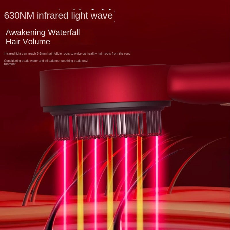 Red Light Scalp Comb | Electric 3-Speed Vibration Massager