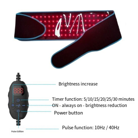 Infrared Heating Waist Belt — 686 LED Beads, 5-Gear Control