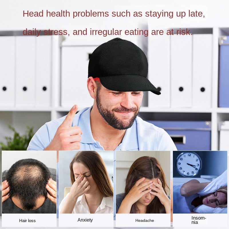 Red Light Phototherapy Hair Cap — 180 LEDs, 660/850/940nm