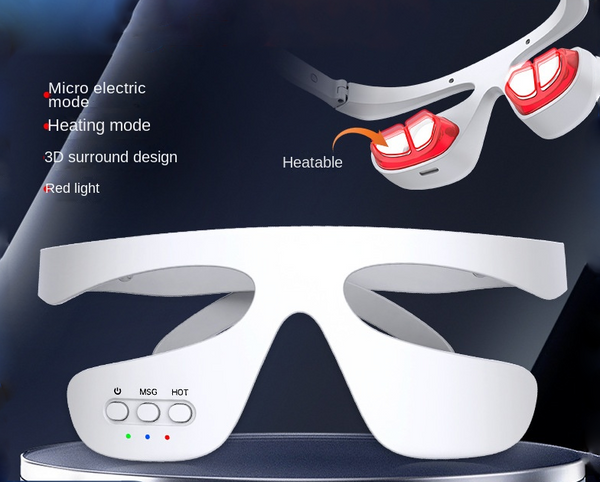 Portable Eye Massager — Wireless Heat & Red Light for Dark Circles