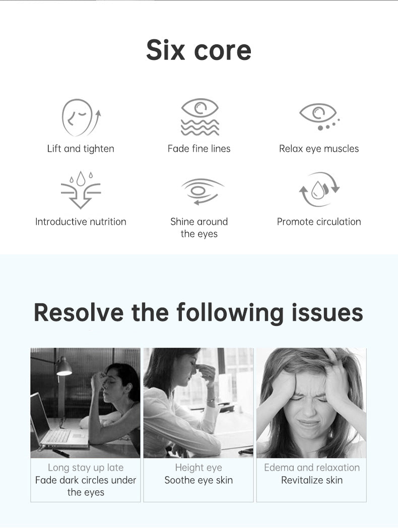 LED Red Light Eye Massager — EMS Microcurrent & 3D Vibration