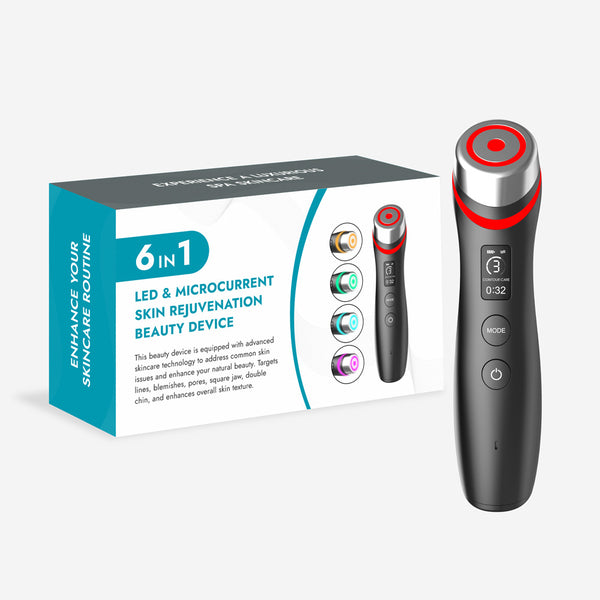 Microcurrent Vibration Beauty Device (P-02) — Red & Blue Light