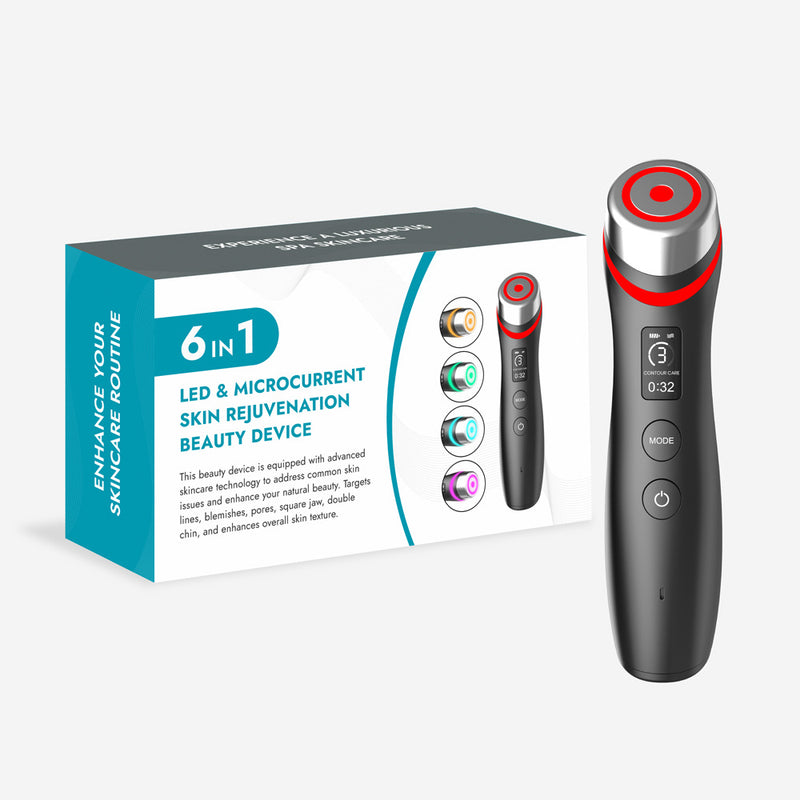 Red Light Facial Device | Microcurrent Red & Blue P-02 Tool