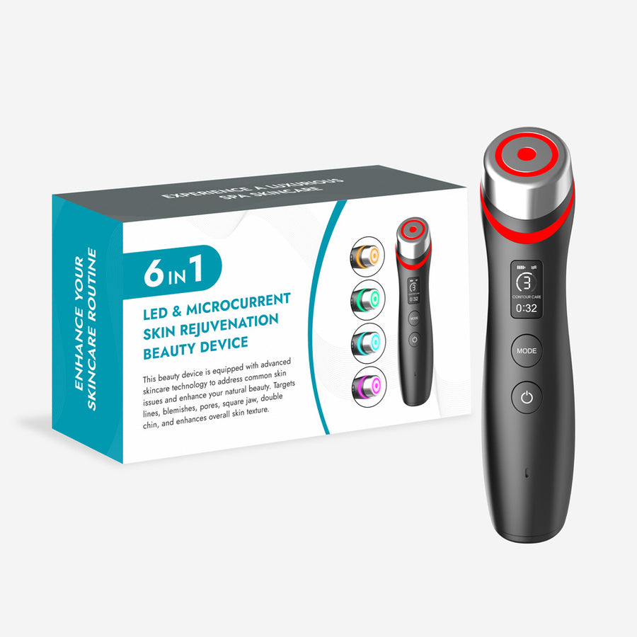 Microcurrent Vibration Beauty Device (P-02) — Red & Blue Light