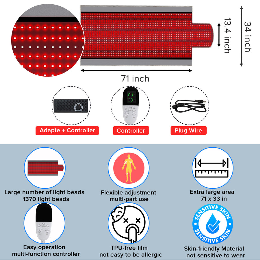 Red Light Therapy Mattress — Full-Body Infrared Heat Pad