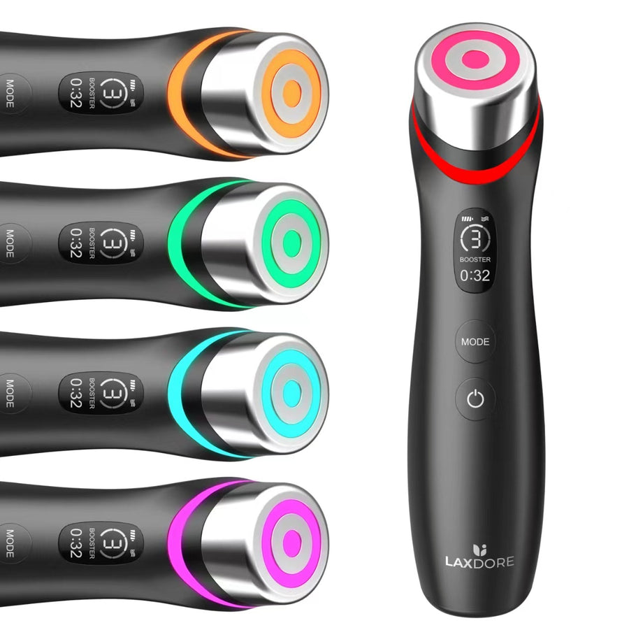 Microcurrent Vibration Beauty Device (P-02) — Red & Blue Light