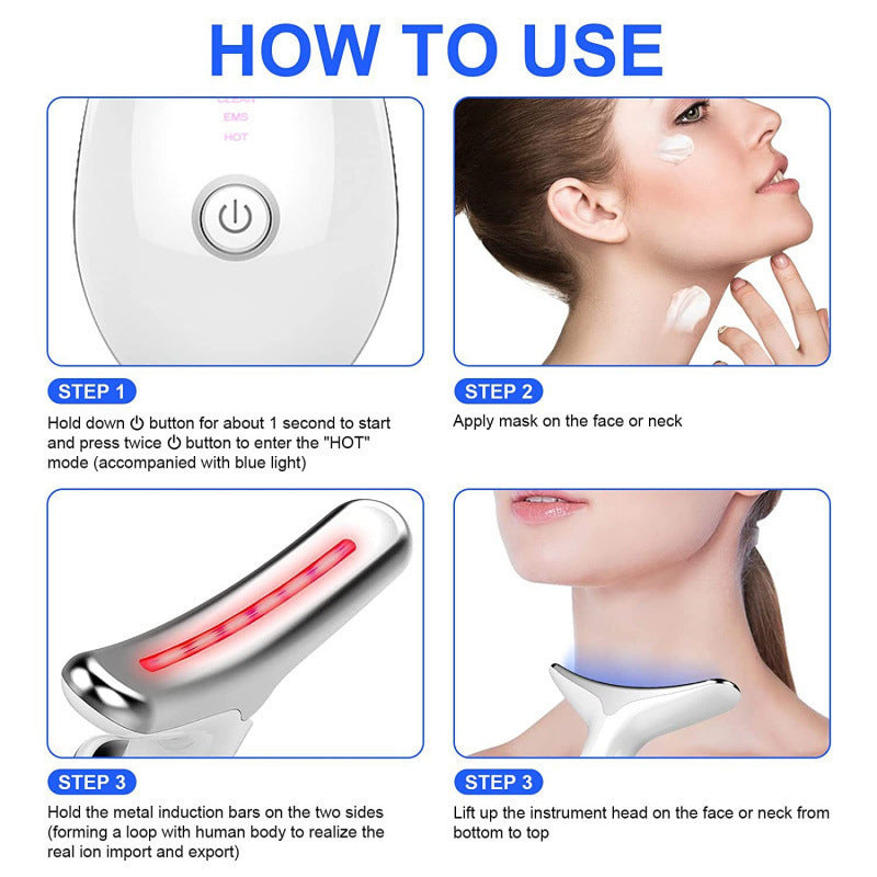 7-Color Light Neck Massager — Vibration for Neck Wrinkle Care