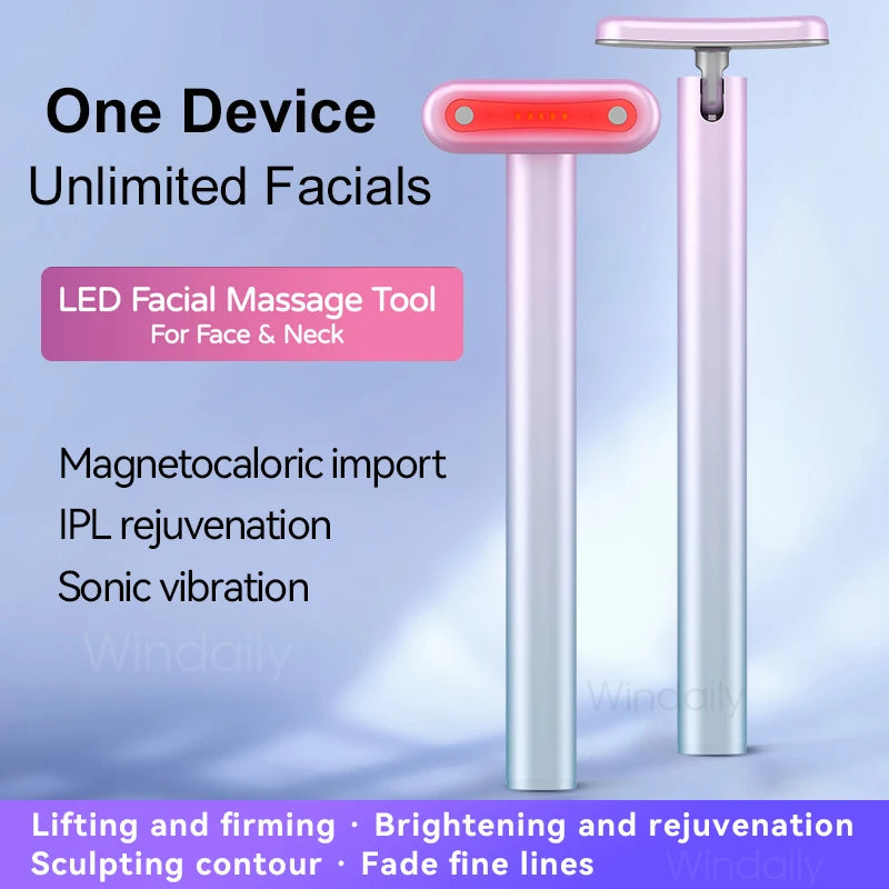 Red Light Facial Wand | 4-in-1 EMS Microcurrent & Warmth