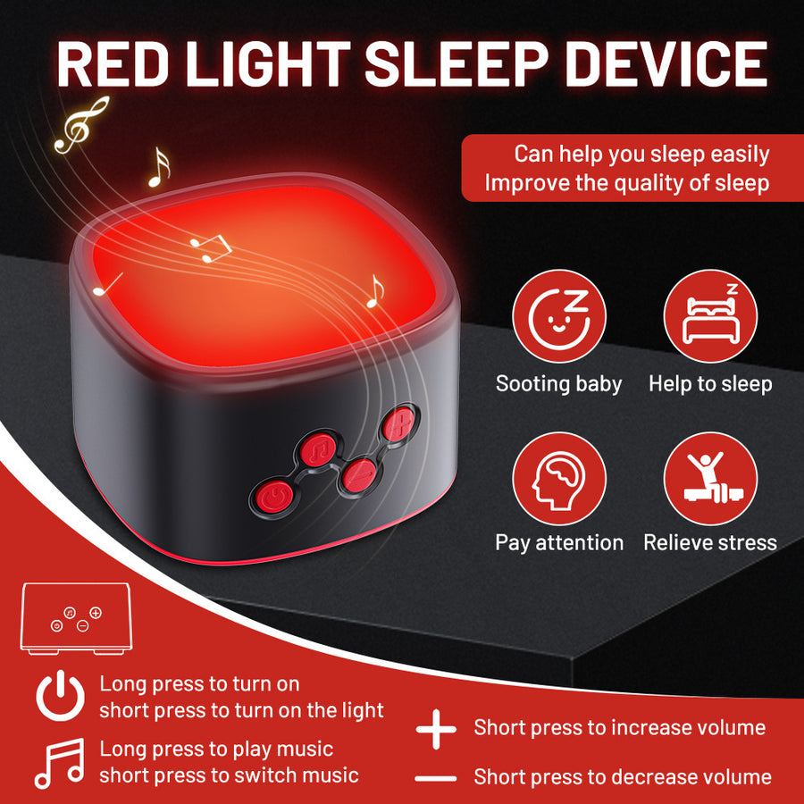 630nm Red Light Sleep Device — Pure Red Light & White Noise
