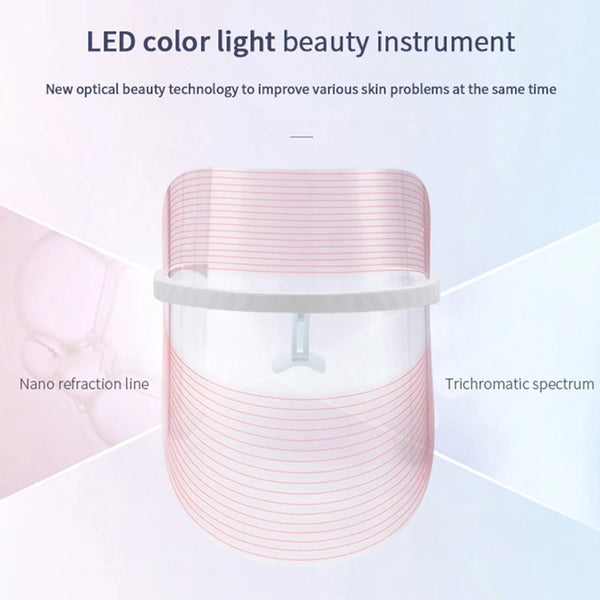 3-Color Photon LED Facial Instrument — Red, Blue & Orange Light