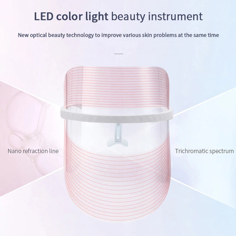 3-Color Photon LED Facial Instrument — Red, Blue & Orange Light
