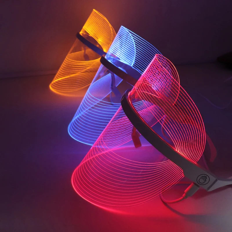 3-Color Photon LED Facial Instrument — Red, Blue & Orange Light